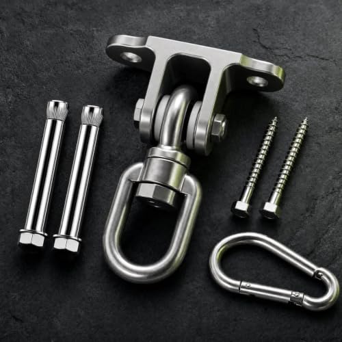 Heavy Duty Swing Hangers 2 Pack Stainless Steel Ceiling Mount - color: Silver/2pack
