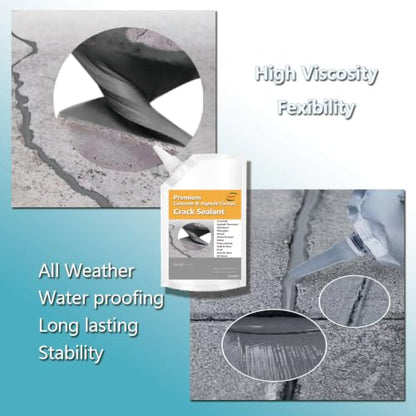 EWT Premium Concrete Crack Filler, Gray, 1 Count - color: Gray