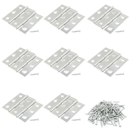 16PCS 2 Inch Stainless Steel Door Folding Butt Hinges, Silver - style: 16Pcs 2" Silver