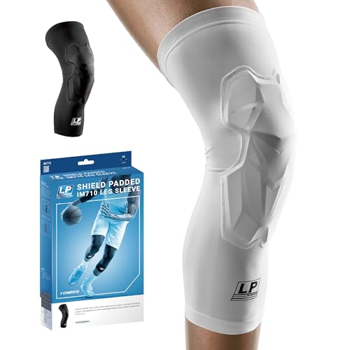 LP IM710 Shield Padded Compression Leg Sleeve for Men & Women - color: White, size: X-Large