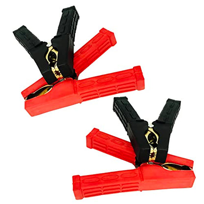 4 Pcs Jumper Cable Battery Clamps Crocodile Clamp Pure Copper 100A-500A Car Battery Charger Clamps Power Replacement Battery Alligator Clips Jumper Cables Clamp Welding machine clamp - color: 4pcs 100-500a