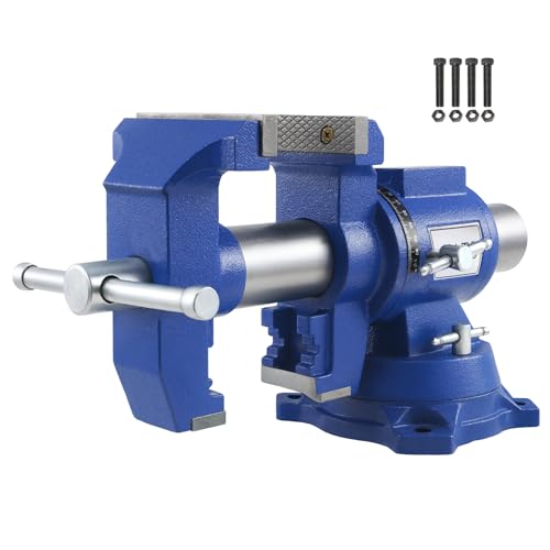 FATO 5” 360° Ductile Iron Bench Vise, 8800LB Force Blue - size: Multipurpose-5"