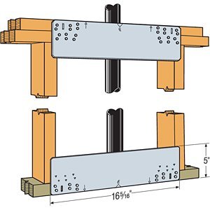 Simpson Strong-Tie Hardware Bracket PSPN516Z - ZMAX Protecting Shield Plate, Tie Plate - 5 x 16-5/16 in, 20 Count