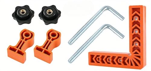 7pcs 90-Degree Precision Right Angle Clamp Set, Suitable for Woodworking, Picture Frames, Boxes, and Drawers