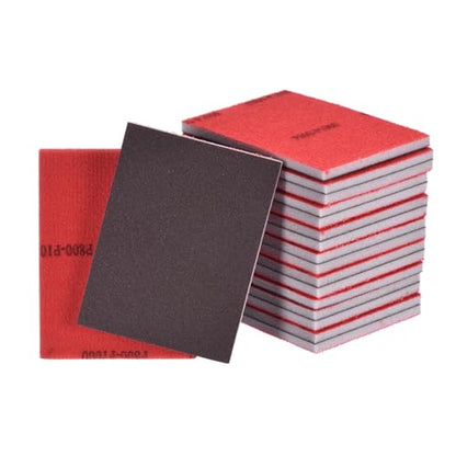 20Pcs 800-1000Grit Sanding Sponges, 4x2.8In Hook & Loop Black - size: 800-1000 Grit