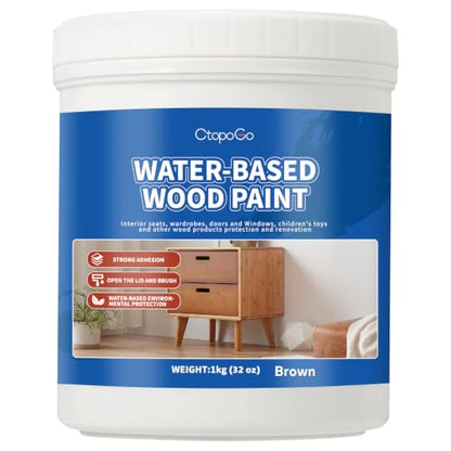 Wood Furniture Paint, Chocolate Brown, 32 fl oz - color: Chocolate Brown, size: 32 Fl Oz (Pack of 1)