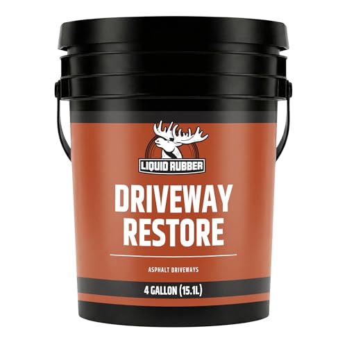 Liquid Rubber Driveway Restore - Asphalt Sealer & Crack Filler, 4 Gallon - size: 4 Gallon