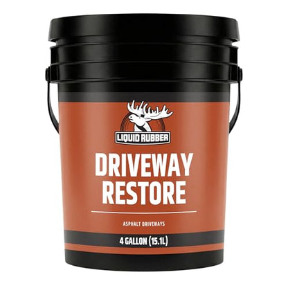 Liquid Rubber Driveway Restore - Asphalt Sealer & Crack Filler, 4 Gallon - size: 4 Gallon