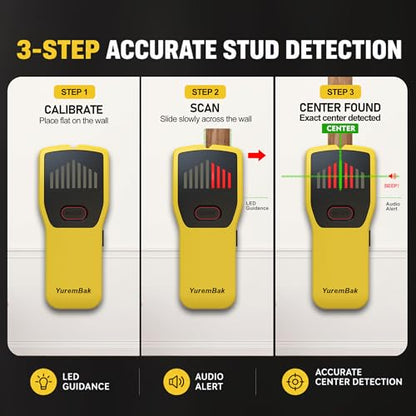 Stud Finder Wall Scanner High Accuracy Wood & Metal Stud Detector