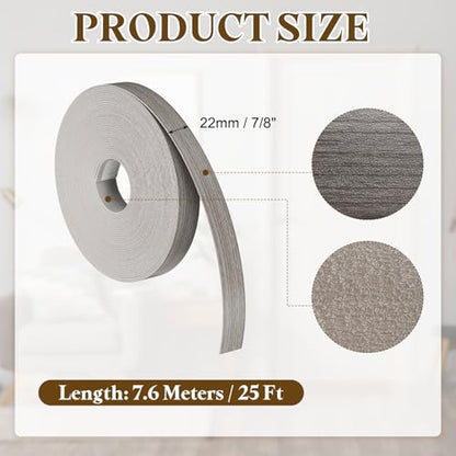uxcell 7/8 Inchx25ft Wood Veneer Edge Banding Pre-Glued Flexible - size: 7/8 Inch x 25ft