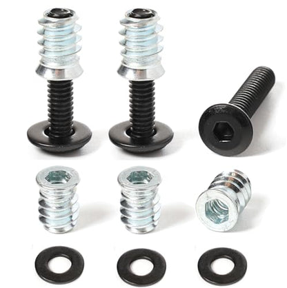 30 Sets 1/4-20 Threaded Inserts and Bolts Kit for Woodworking Wood Inserts and Bolts - size: 1" Bolts, style: 15mm Threaded Insert