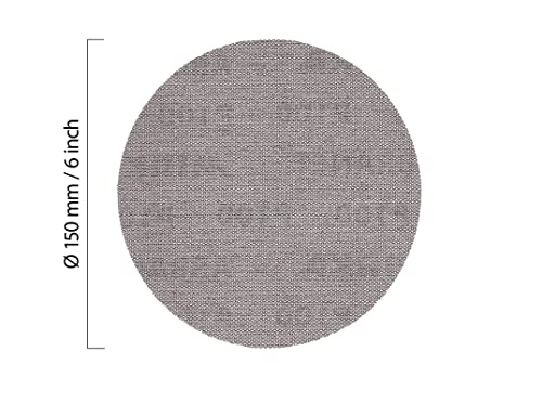 Mirka Abranet 6 Inch 180 Grit Mesh Sanding Discs, Hook and Loop, 10 Pack - size: 180