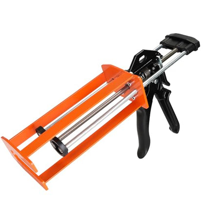 400 ml (1:1 & 2:1) Dual Cartridge Epoxy Gun, Manual 2 Part Epoxy Gun for Panel Bonding Adhesive, Structural Epoxy, Plastic & Fiberglass Repair - size: 400ML(1:1&2:1)
