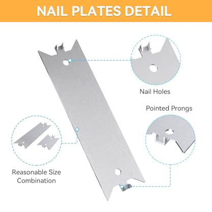 80 PCS 6 Inch Nail Plates for Wood Studs, Nail Guards Protector for Studs - size: 6 x 1.5 Inch