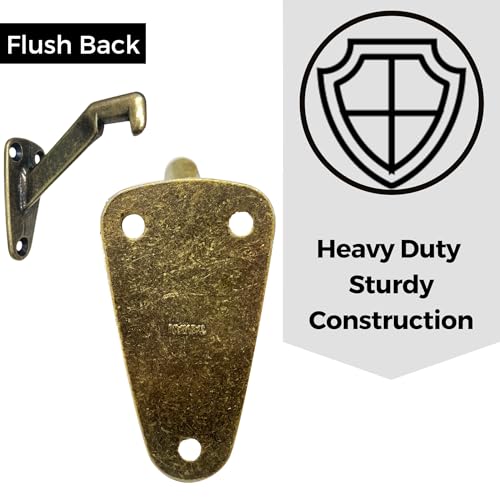 Heavy Duty Handrail Bracket Antique Brass, 3 Pack | HOWTOOL - color: Antique Brass