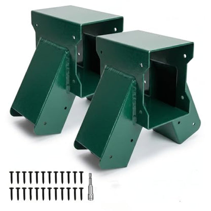 A-Frame Swing Set Bracket Kit, 2-Piece Wood Swing Hardware for Outdoor Playground, Backyard Play Set Accessories with Complete Mounting Components