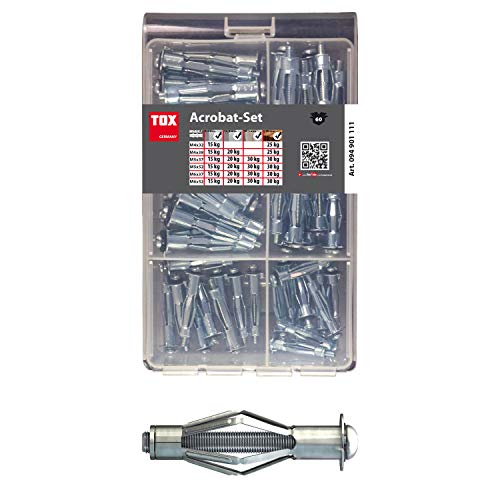 TOX Metal Cavity Dowel Assortment Acrobat Set, 60 pcs, 1 piece, 094901111 - style: Acrobat Set