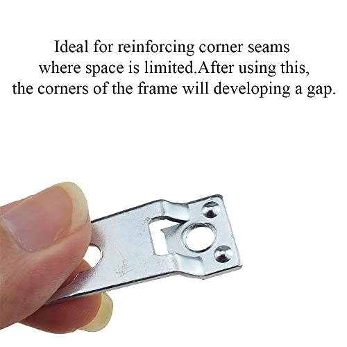 Metal Aluminum Alloy Hook Picture Frame Bracket Flat Corner Code Angle Plate Fastener Hanger Hooks Brace Stable Support Bracket Frame Hardware 40x15mm Sit Flush Shelf No Scratch 10Sets Silver - size: PanelHook-10pcs