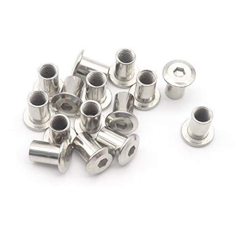 cSeao 20pcs M8 x 18mm 1.25mm Pitch Rivet Hex Socket Cap Insert Nut Barrel Nut