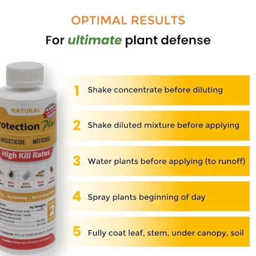 Eco-Safe Plant Protection, Broad Spectrum Insecticide, Fungicide, Miticide; Kill and Repel Mites, Whitefly, Aphids, Thrips, More; EPM Protection Plus 1-Gallon Concentrate - size: 128 oz Concentrate