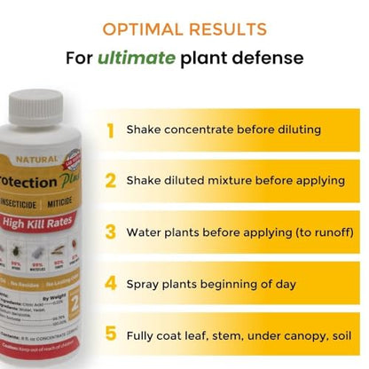 Eco-Safe Plant Protection, Broad Spectrum Insecticide, Fungicide, Miticide; Kill and Repel Mites, Whitefly, Aphids, Thrips, More; EPM Protection Plus 1-Gallon Concentrate - size: 128 oz Concentrate
