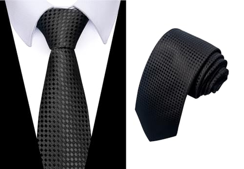 joy alice Tie For Men 6 PCS Necktie Woven Jacquard Neck Ties Set Neck Ties - color: Navy Blue White Black Black Sky Blue Red Navy Blue