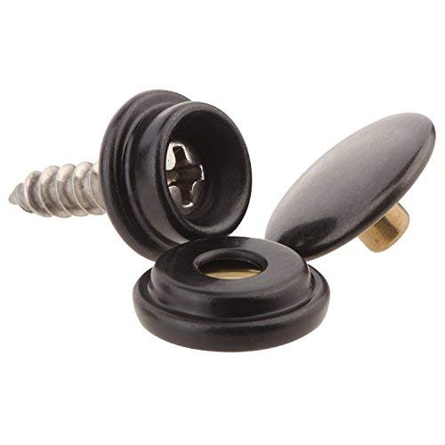 75pcs Fastener Screw Snaps, Black, 3/8" Socket, 5/8" Screw
