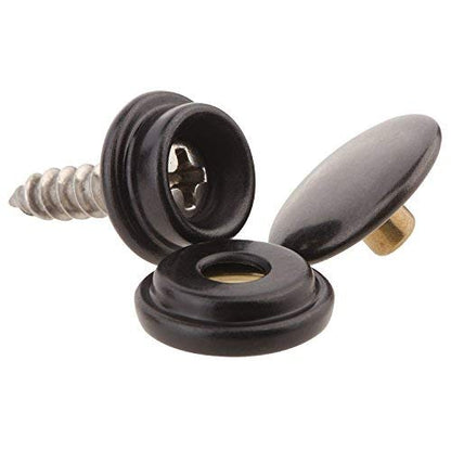 75pcs Fastener Screw Snaps, Black, 3/8" Socket, 5/8" Screw