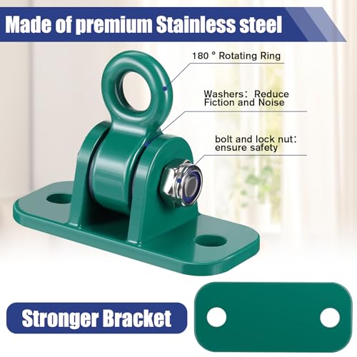 Tandefio 8 Sets Swing Hanger with Swingset Accessory, Green - color: Green