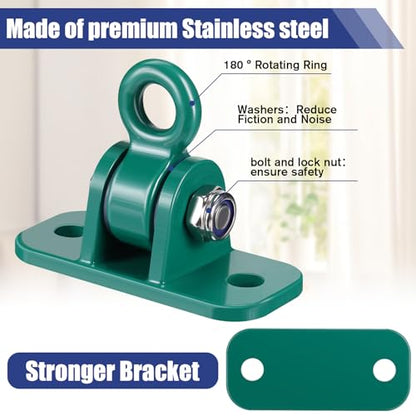 Tandefio 8 Sets Swing Hanger with Swingset Accessory, Green - color: Green