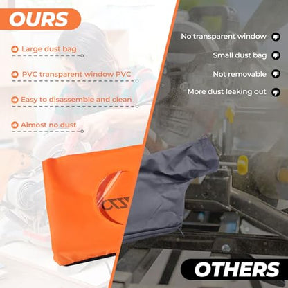 2 PCS Large Capacity Miter Saw Scraps Collector Bag for 255 Miter Saw