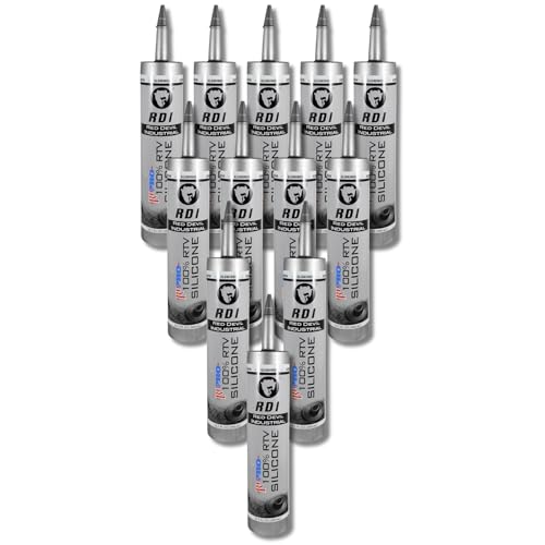 Red Devil 08165I RD PRO Industrial Grade RTV 100% Silicone Sealant - color: Aluminum, size: 12 Pack