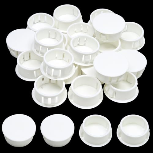 7/8 In/22 mm White Plastic Hole Plugs for Round Holes - style: 22mm(7/8")