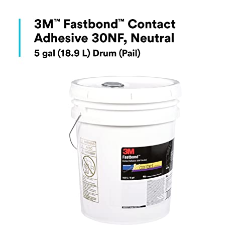 3M Fastbond Contact Adhesive 30NF, Neutral, 5 Gallon Drum (Pail) - color: Neutral, size: ['5 Gallon Pail']