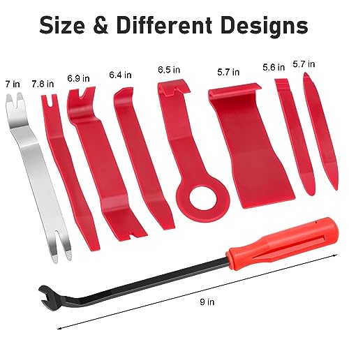 GLK Car Door Clip Panel Trim Removal Tool Kits Pry Tool - color: red