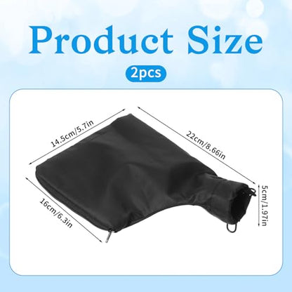 2 Pcs Table Saw Miter Saw Dust Bag, Black Dust Collection Bag with Zipper and Wired Adjustable, Miter Saws Accessories for Table Saws 225 Collection Accessories
