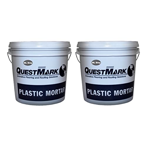 QuestMark 2105 Standard Epoxy Concrete Floor Patch and Resurfacer - Case (2 x 2 Gallon Unit), Dark Gray - Fill and Repair Cracks, Holes, Pits and Spalling - color: Dark Gray, size: 2 Gallon (Case of 2)