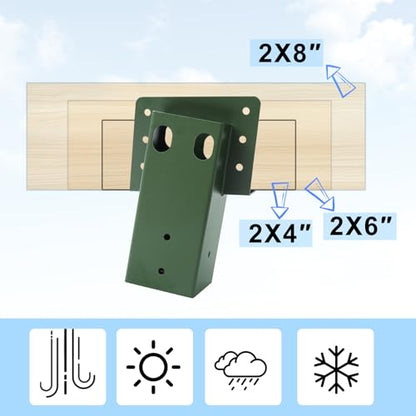 Outdoor 4"x4" Compound Angle Brackets,Deer Stand Brackets for Deer Stand, Hunting Blinds and Tree Houses - color: Green