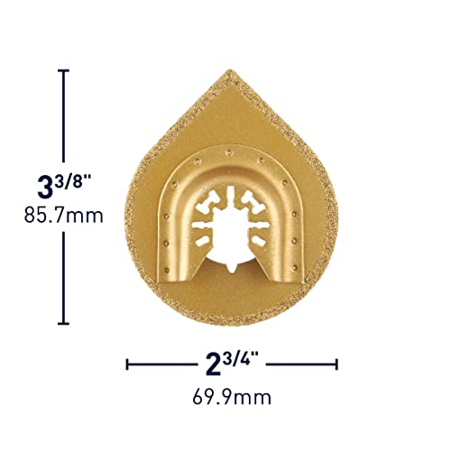 Norske Tools NOTP235 Teardrop 3 in 1 Grout and Mortal Removal Oscillating Multi Tool Accessory Blade - style: Teardrop