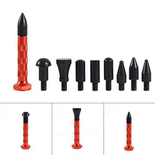 Dent Repair Tools Rubber Hammer 9 Heads Tap Down Tools Paintless Dent Removal Kit