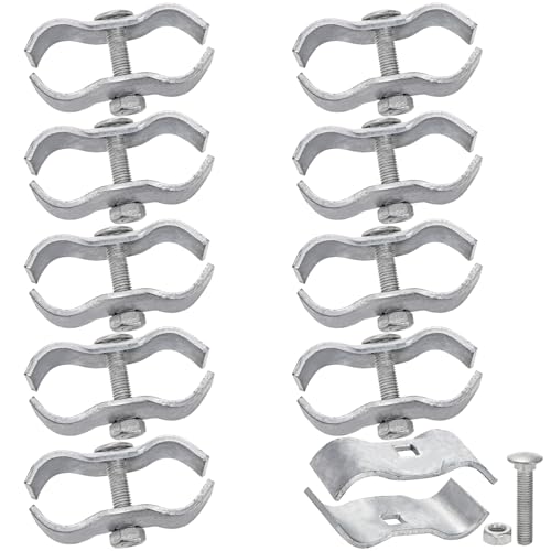 WRINGKIT 10 Pack Dog Kennel Clamps, 1-3/8" Chain Link Fence Panel Clamps