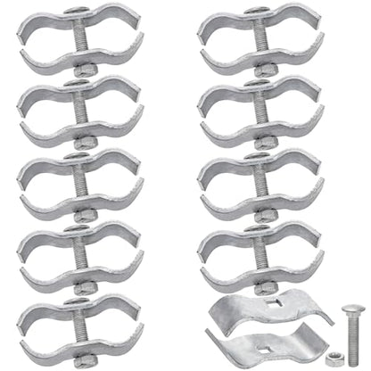 WRINGKIT 10 Pack Dog Kennel Clamps, 1-3/8" Chain Link Fence Panel Clamps