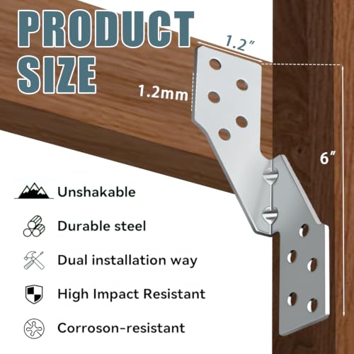 40 Pcs Left Galvanized Steel Hurricane Straps Tie Brackets| - size: Left Side