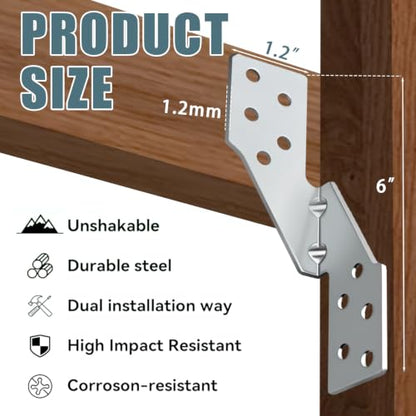 40 Pcs Left Galvanized Steel Hurricane Straps Tie Brackets| - size: Left Side