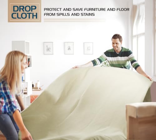 Canvas Drop Cloth 4x5 Ft, Drop Cloth for Painting, 1 Pack - size: 4ft X 5ft ( Pack of 1 )