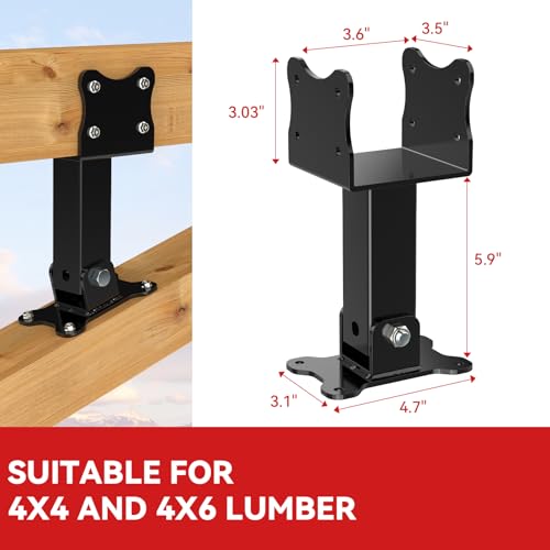 3 Pcs Roof Riser Brackets Pergola Roof Riser Beam Brackets