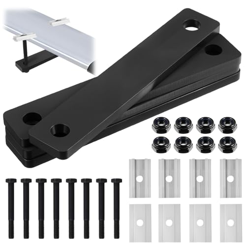 Zonon 28 Pcs Rooftop Tent Mounting Hardware Set Roof Rack Brackets, Black - color: Black