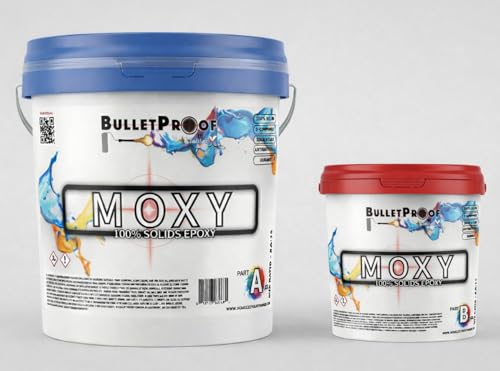 BP Resins: Moxy |100% Solids Epoxy Resin Kit (3 Gallon) Solvent-Less, Two Component Gloss Coat Finish- Low VOC! Industrial Use, Garages, Floors, Wood, Acrylic & More! (Clear) - color: Clear