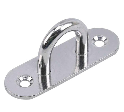 Heavy Duty 304 Stainless Steel Hammock Ceiling Hook Pad Eye Plates Corrosion Resistant (8 Pack M6 Stainless) - color: 8-PACK M6 STAINLESS
