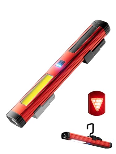 Rechargeable Magnetic Work Light, COB LED Task Light with Hook